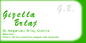 gizella brlaj business card